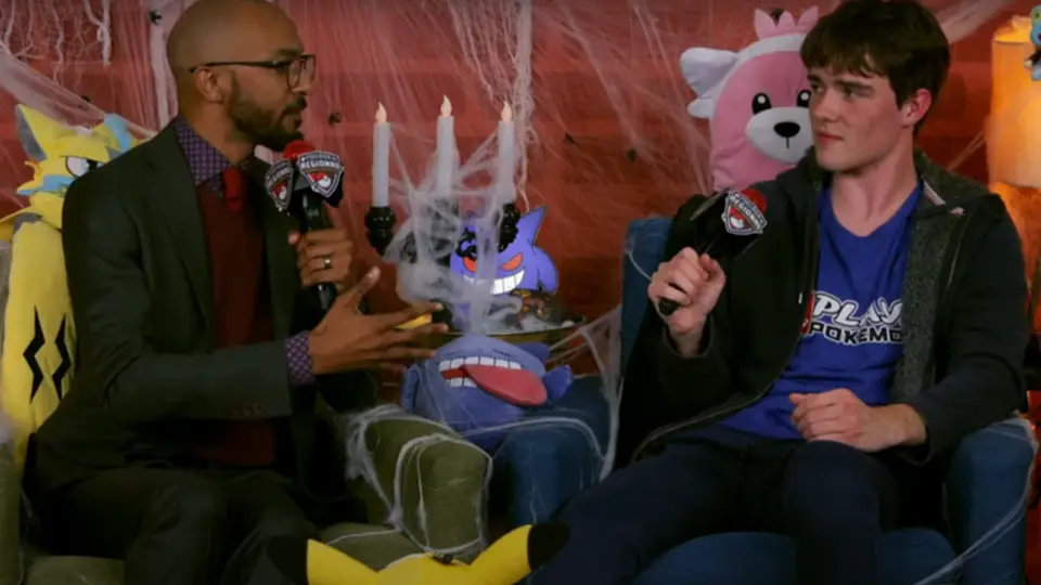 Me being interviewed after winning a match at the 2025 Louisville Regional Championships
