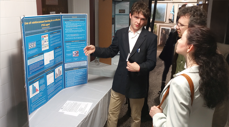 Me presenting at the Somers Science Fair, 2023